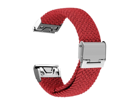 Correa Trenzada Flexible para Garmin Instinct Crossover Solar Rojo