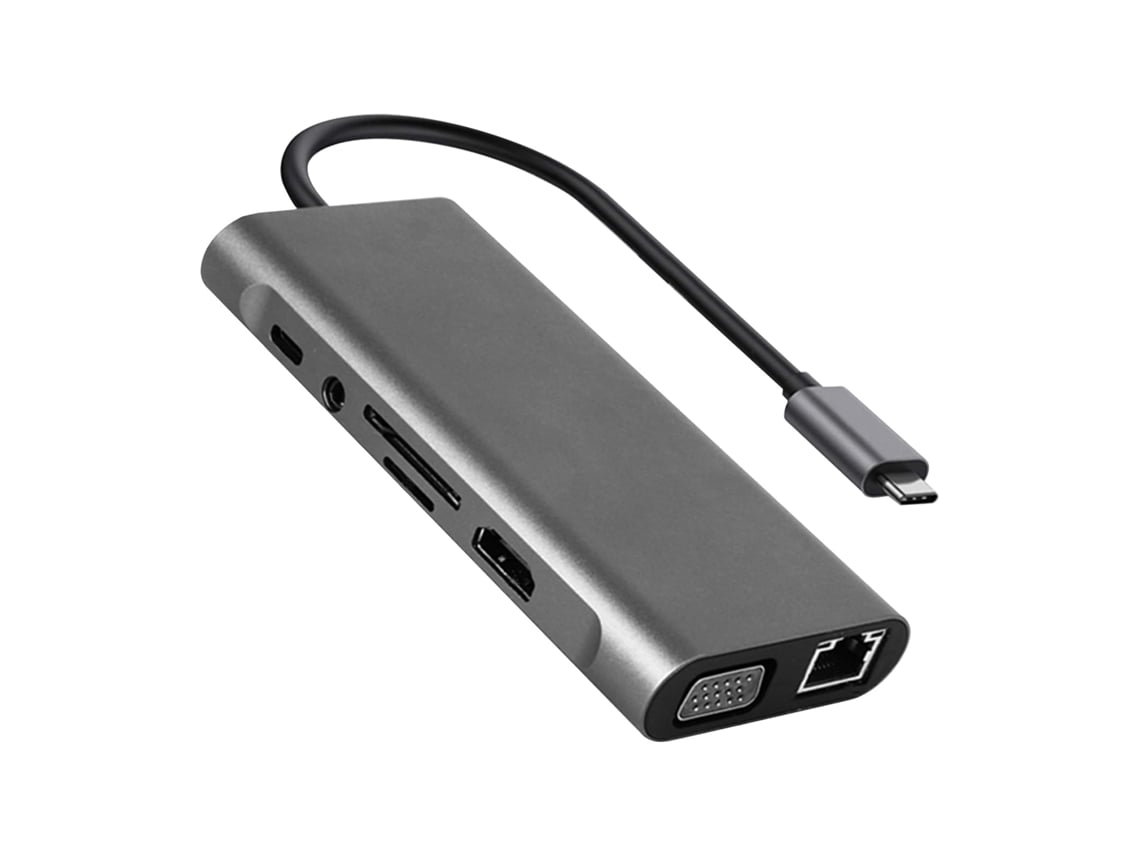 Hub USB C, adaptador multipuerto USB-C a HDMI 11 en 1, suministro de energía de 100 W, lector de tarjetas SD/TF para MacBook Pro Air, iPad DIGITALLAB