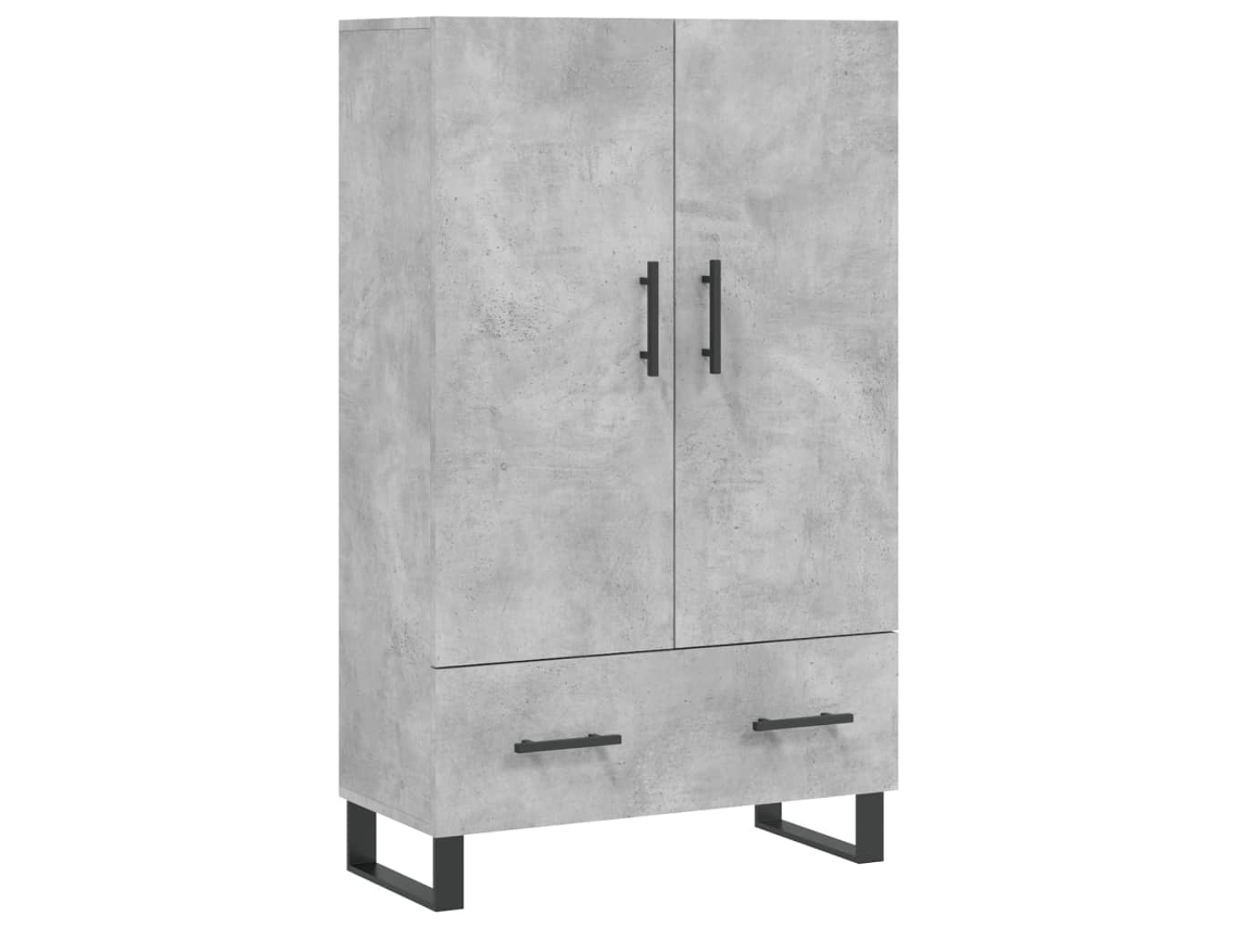 Maison Exclusive - Aparador Alto Madera De Ingeniería Gris Hormigón 69,5x31x115 Cm