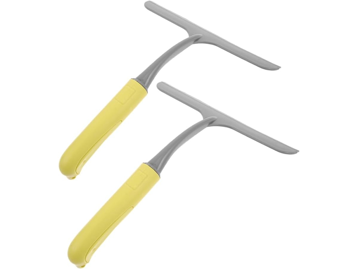Juego de 2 escurridores flexibles para ventanas de ducha y autocaravanas, raspador de agua para puertas de vidrio y ventanas, Slowmoose