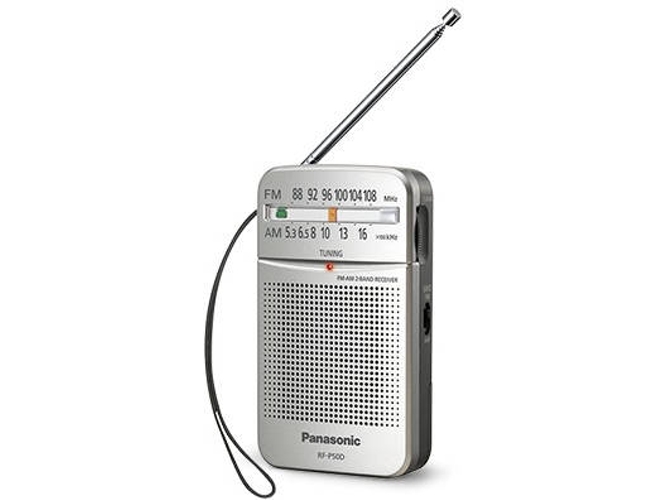 Radio de Bolsillo PANASONIC RF-P50D (Plateado - Analógico - AM/FM - Pilas)