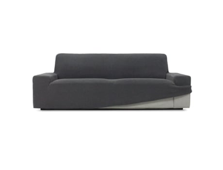 TIENDA EURASIA - Funda de Sofa Niagara, Poliéster y Algodón, Gris Oscuro, 3 Plazas