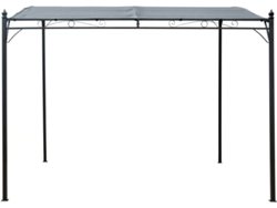 Pérgola Metálica Inclinada Adosada - 3 X 2,5 M - Gris