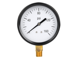 Manómetro mecánico de 0-160 psi con conexión inferior NPT de 1/4".
