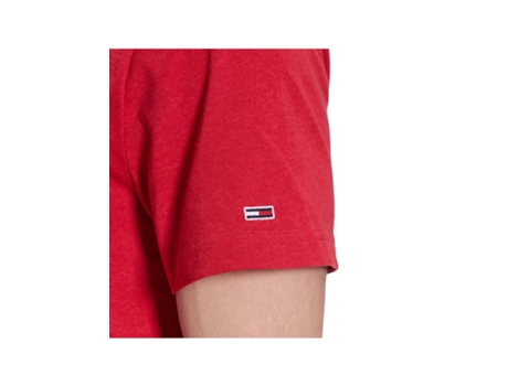 Camiseta TOMMY JEANS Algodón para Hombre (L - Rojo)