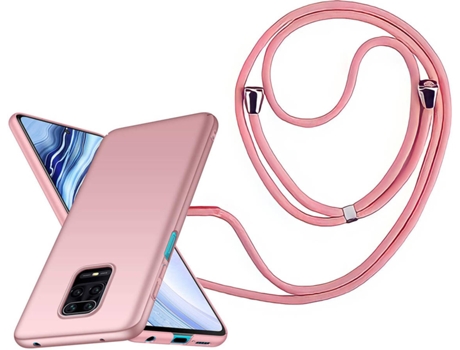 Funda Redmi Note 9 Pro Turtleshell Rígida con Collar Rosa