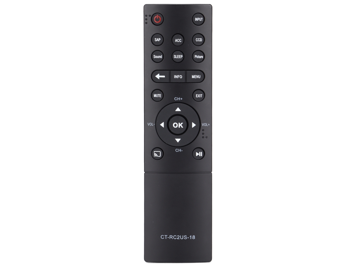 Controle remoto para TV LED Toshiba 32L221U, 43L621U, 43L511U18, 49L621U, 50L711M18, substituto, fácil de usar