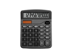 Calculadora De Escritorio De 12 Dígitos Con Energía Solar Y Doble Batería Para Estudiantes, Escuela, Oficina Y Negocios - Negra