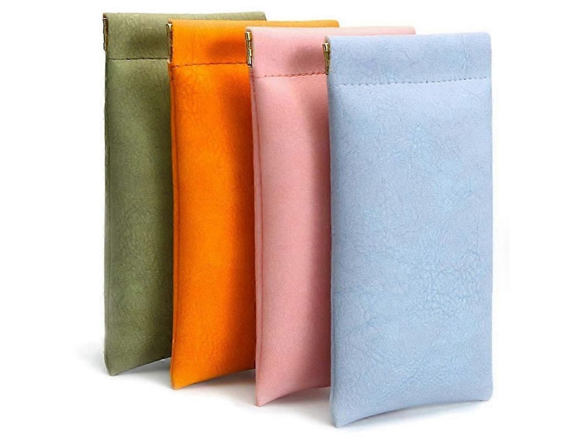 Juego De 4 Estuches Para Gafas, Estuche Para Gafas Para Hombre Y Mujer, Estuche Portátil De Pu Suave Para Gafas De Sol