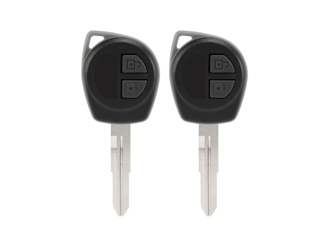 2 fundas negras para llave remota de 2 botones (sin cortar) para Ignis, Alto, SX4 y Agila (mando a distancia)