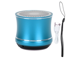 Mini Altavoz Bluetooth Portátil Ip67 Resistente Al Agua Con Radiador, Sonido Bajo, Para Ducha, Bicicleta, Coche, Azul.