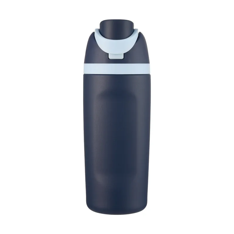 (azul Oscuro, 710 Ml) Botella De Agua Deportiva Con Aislamiento Al Vacío, Fabricada En Acero Inoxidable 304, A Prueba De Fugas, Con Asa.