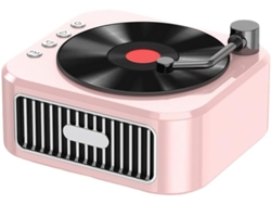 Altavoz Bluetooth 5.3 Retro Con Diseño De Fonógrafo Del Siglo Xviii, Sonido Estéreo De 360°, Vinilo Rosa.