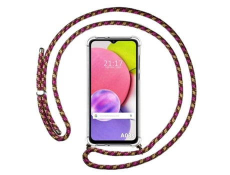 Carcasa Samsung Galaxy A03s TUMUNDOSMARTPHONE Colgante Rosa