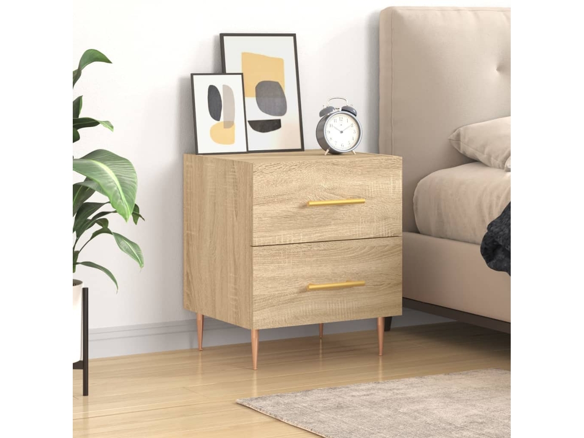 Mesita de Noche 40X35X47,5 Cm Derivados Madera Roble Sonoma