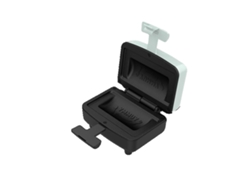 Sandwichera compacta con placas antiadherentes y doble elemento calefactor para el desayuno.
