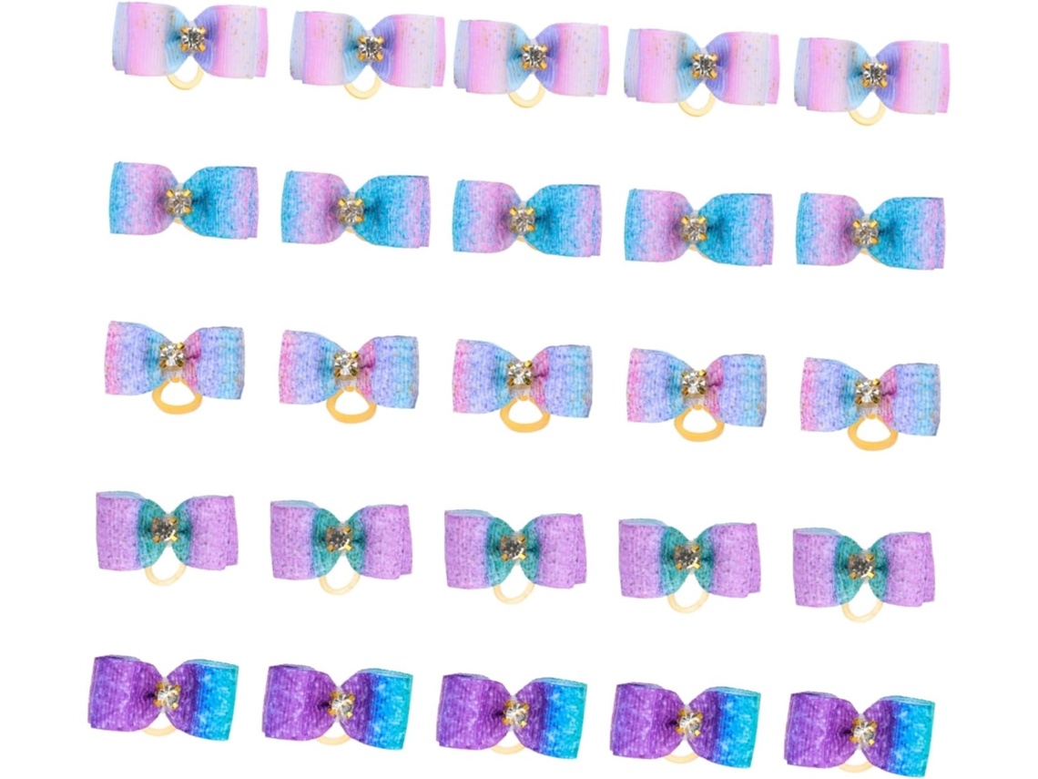 50pièces De Cabello Pour Chiens Nœuds Délicats Accessoires Tête Animaux Décorations Poils Et
