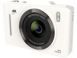 Cámara digital 4K HD con zoom de 16x y luz de relleno blanca Digitallab