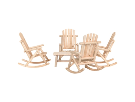 Conjunto 5 de muebles de jardín VIDAXL madera maciza de abeto