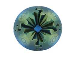 Bola dentada impresa en 3D de BJWW para aliviar el estrés y la ansiedad, juguete de oficina azul y verde con rotación suave.