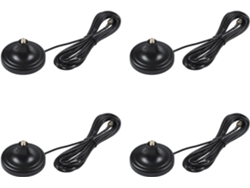 Extensión De Antena Wifi 4x De Cobre Puro Rp-sma Macho A Con Base Magnética, Cable De 3 Metros Para