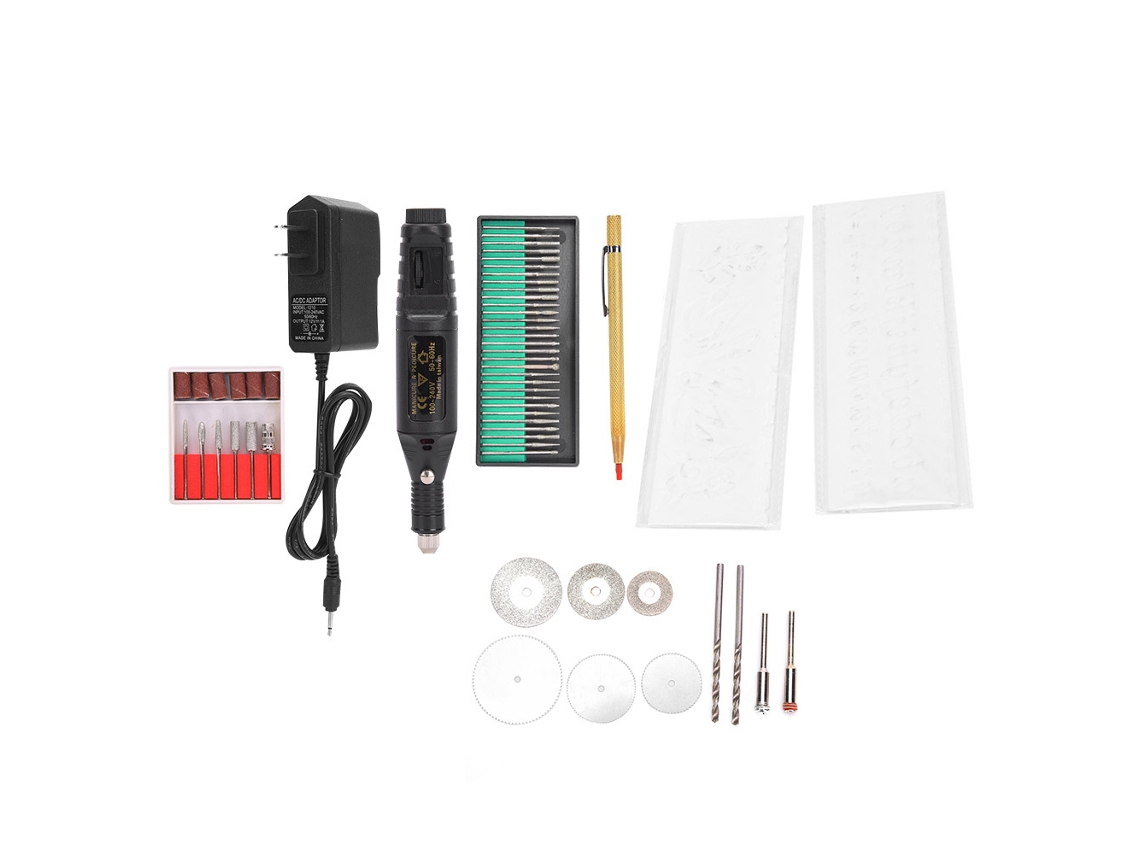 Kit De Herramientas De Grabado Eléctrico De 70 Piezas, Lijadora En Miniatura, Bolígrafo De Grabado Con Velocidad Ajustable.