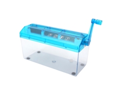 Triturador De Papel Plástico Manual Operação Transparente Máquina De Cortar A4 Ferramenta Para Escritório Azul