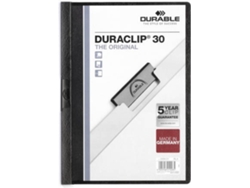 Carpeta DURABLE Duraclip 30 (Negro - PVC - A4)