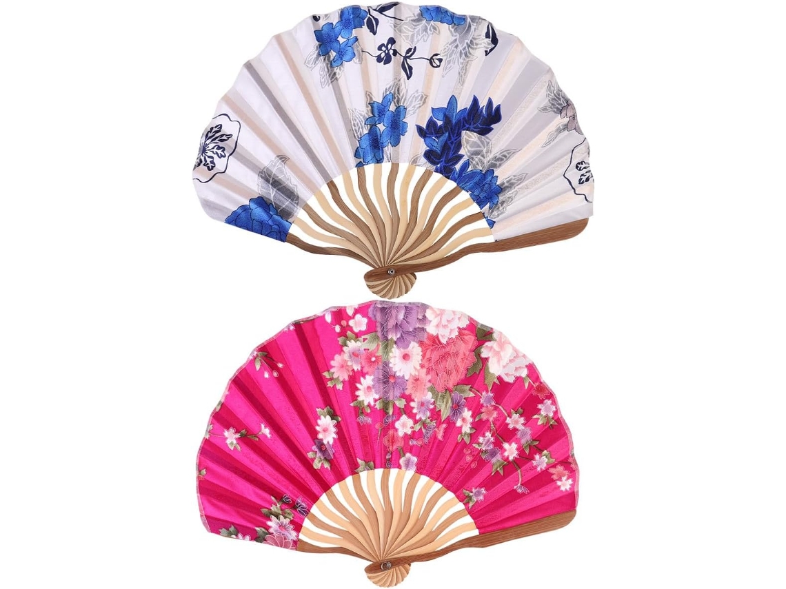 Abanicos Plegables Decoración Hogar Accesorios Fotos Estilo Japonés 2 Unidades Delicada Pequeño Abanico