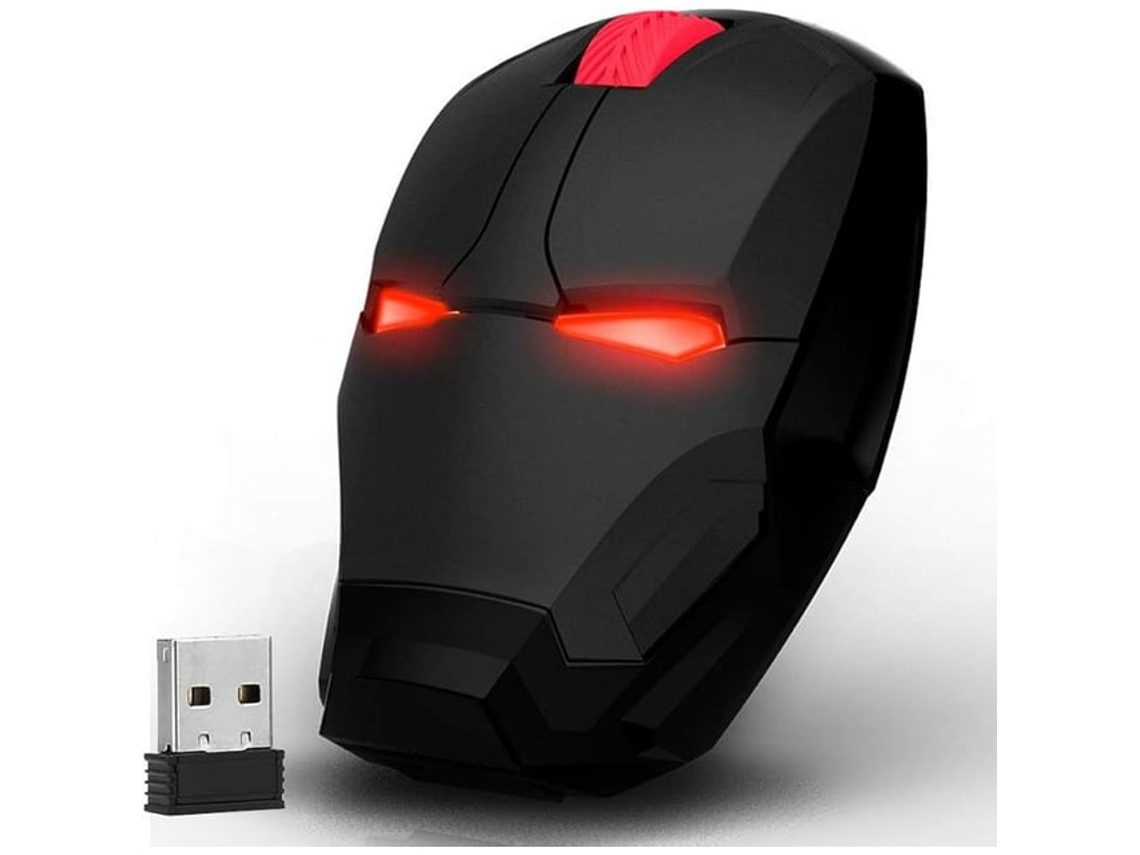Ratón inalámbrico Cool Iron Man 2,4G con receptor Nano USB SIURN