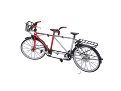 Bicicleta tándem modelo 1/10, bicicleta de simulación extraíble para niños y niñas, regalos de cumpleaños, decoración de mesa para el hogar.