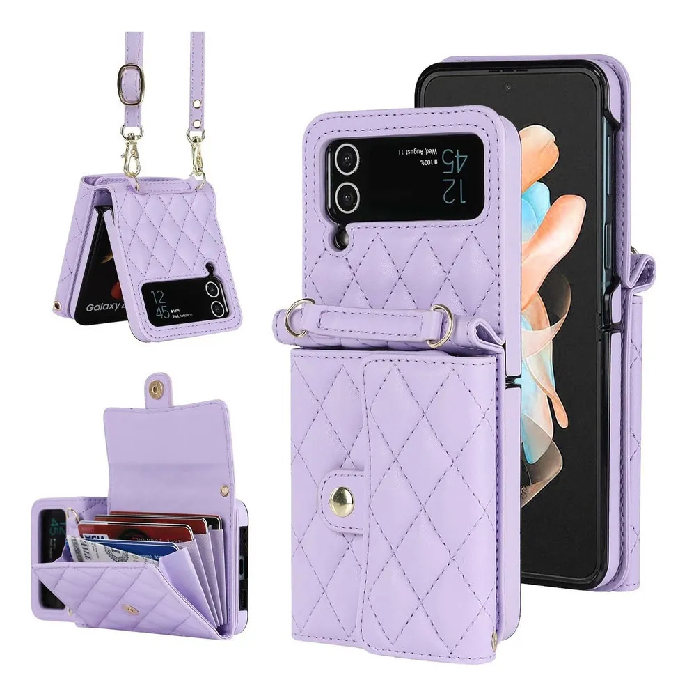 Para Z Flip 5/4/3 Funda Tarjetero Piel Cartera Multifunción