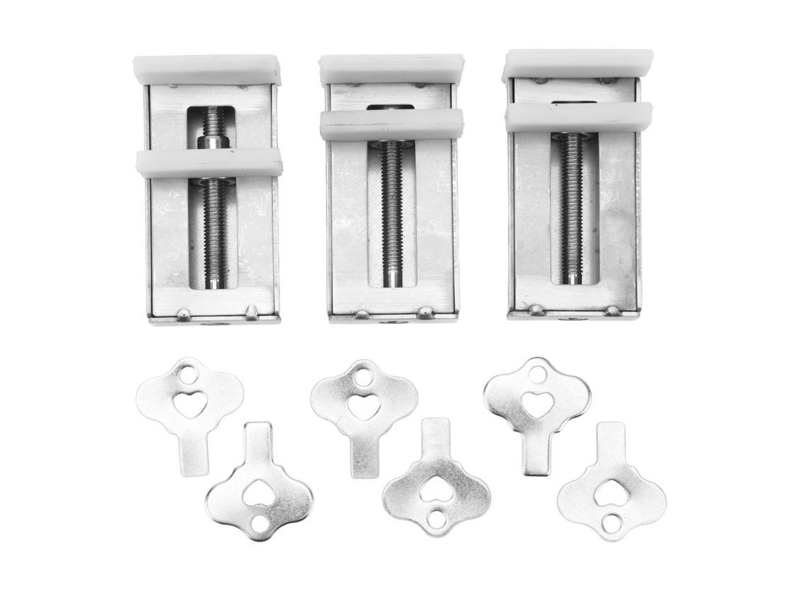 3 cerraduras de acero inoxidable para puertas correderas y ventanas, antirrobo, para baño y dormitorio.