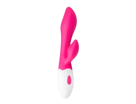 Vibrador de conejito de silicona para el punto G Rosa/Blanco EASYTOYS VIBE COLLECTION