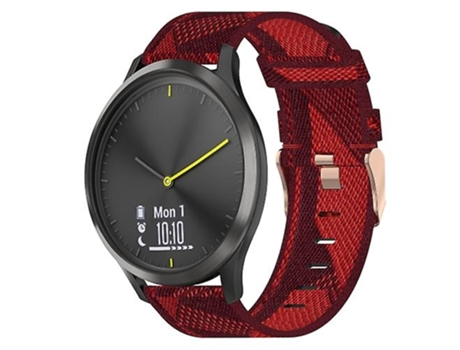 Correa Para Garmin Vivomove Hr Sport 20mm Correa De Reloj De Nylon Roja VENISYMLIS