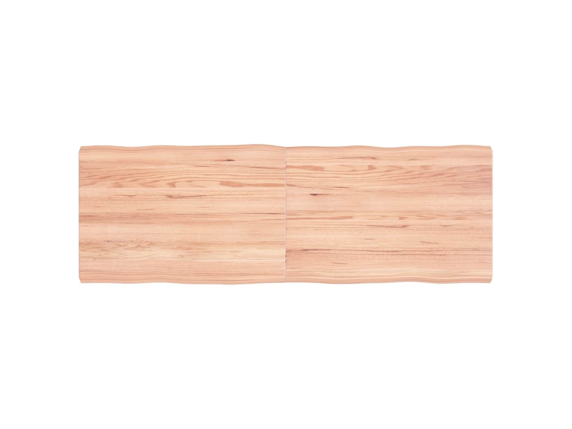 Tablero Mesa | Tablero De Escritorio | Superficie De Mesa Madera Tratada Borde Natural Marrón 120x40x(2-4)cm