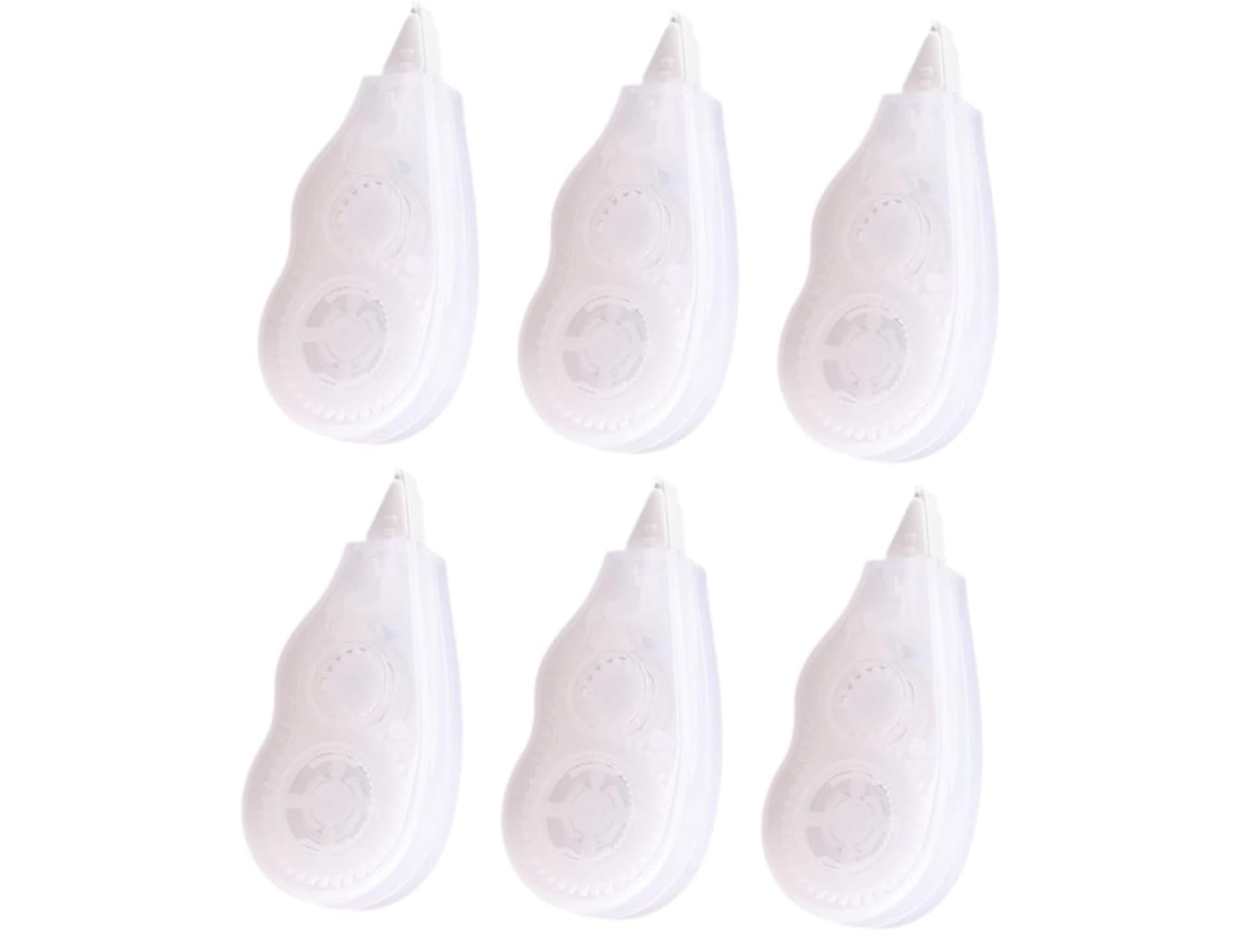 Cinta Correctora Adhesiva De 6 Piezas, Material De Oficina, Cinta Correctora