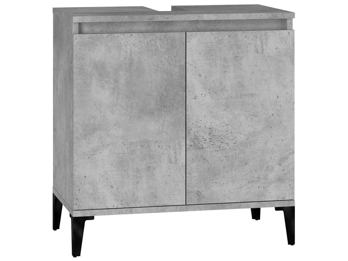 Maison Exclusive - Armario De Lavabo Madera Contrachapada Gris Hormigón 58x33x60cm