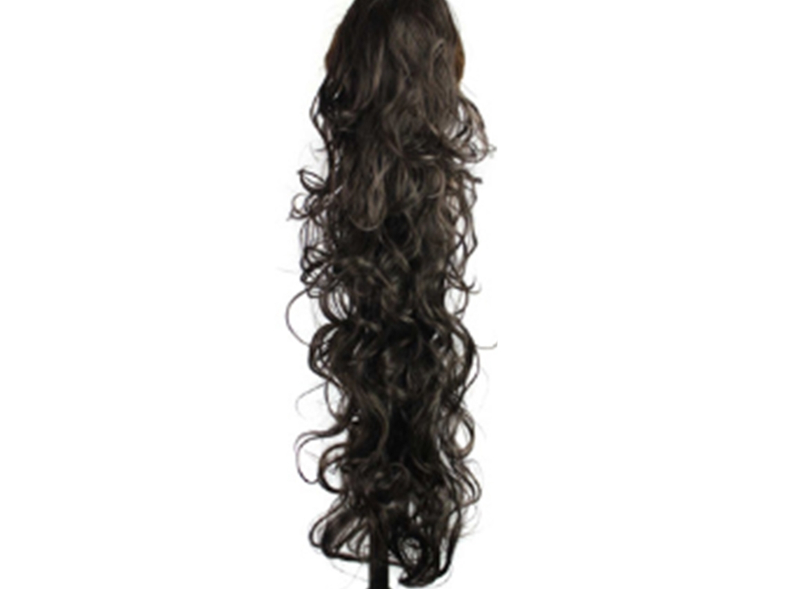 Peluca de cola de caballo con extensión de cabello sintético largo, ondulado y rizado, excelente textura, 8.5 oz