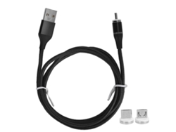 Cable De Datos Magnético (carga Ultra Rápida 5a, 3 En 1) Para Huawei Type-c Android Apple Trenzado De Nailon 1m