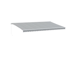 Maison Exclusive - Toldo Retráctil Manual Luz Led Antracita Y Blanco 600x350 Cm
