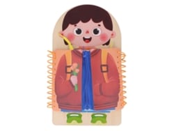 Tablero De Aprendizaje De Caoba Para Niños: Habilidades Básicas Para La Vida Y Aprendizaje Temprano.
