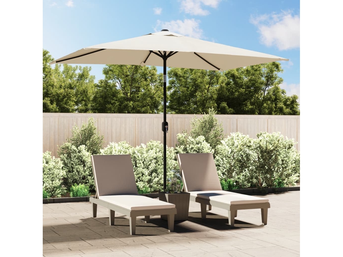 Sombrilla rectangular de arena blanca de 200 x 300 cm Wsd140192 Lovely Home