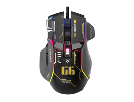 Ratón Gaming TRUMSEN G6 RGB (12800dpi - Negro)
