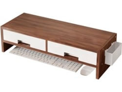 Soporte Para Monitor, Organizador De Escritorio, Estante De Dos Cajones