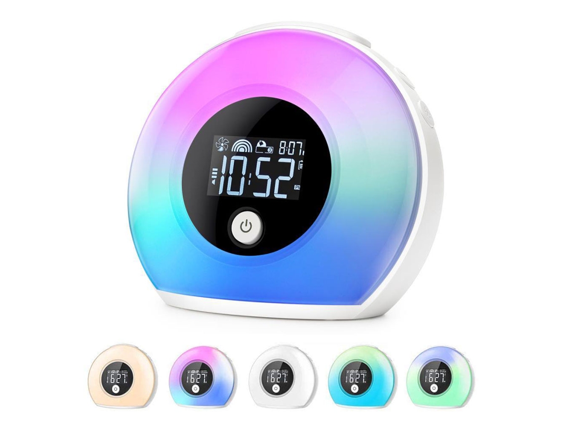Despertador con altavoz Bluetooth, luz nocturna, 4 niveles de brillo RNEMITERY