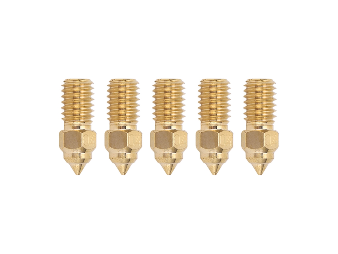 5 Piezas De Boquillas De Latón Para Extrusora De Impresora 3d M6 Para Extremo 5 S1 Extremo 7 1,75 Mm 0,4 Mm