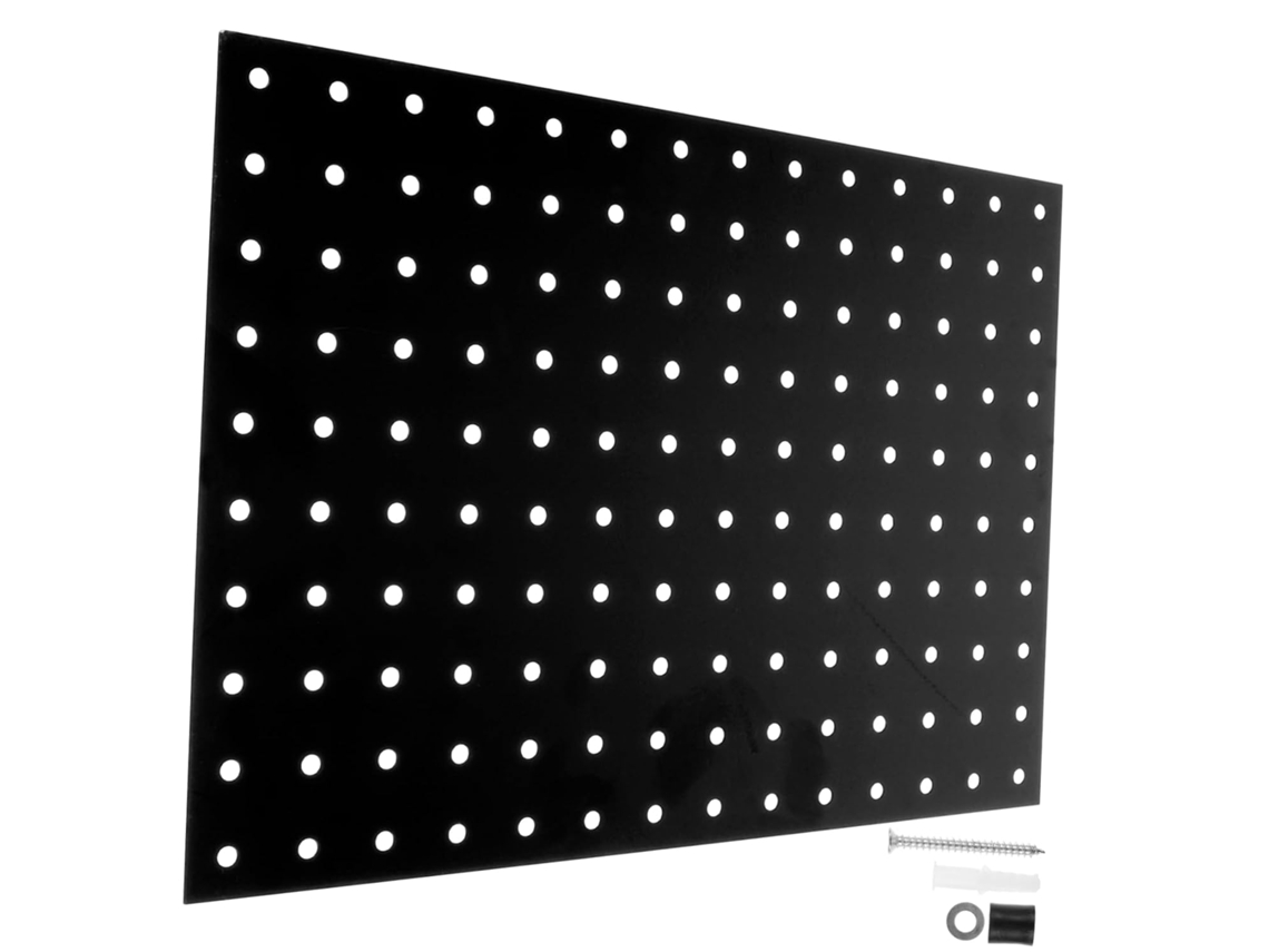 Panel Pared Metálico Perforado Garaje Almacenamiento Herramientas Múltiples Compartimentos Organización Taller