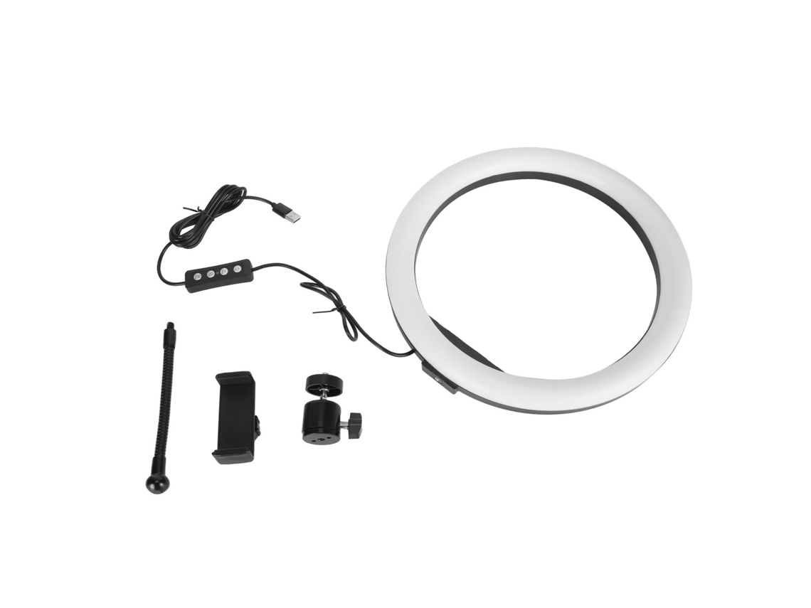 Lámpara Led Circular Con 162 Bombillas Ajustables Y Soporte Para Retransmisiones En Directo Y Selfies.