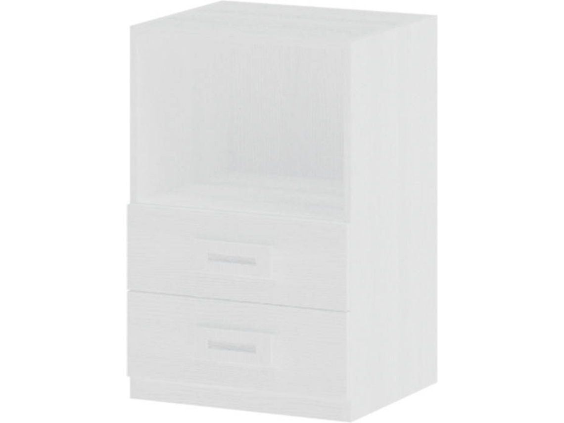 Mesita de Noche MUEBLAM Nieve Nieve Melamina (48x73x42 cm)